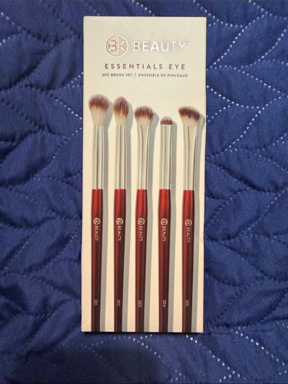 BK Beauty Essentials Eye 5-Piece Brush Set - Metallic Red